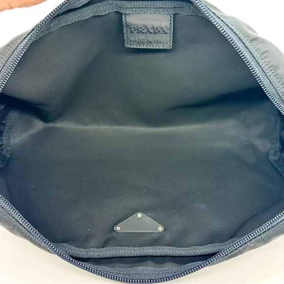 Authentic Prada Nylon Tessuto Clutch Bag /  Cosmetic Pouch Large EUC - Picture 6 of 11